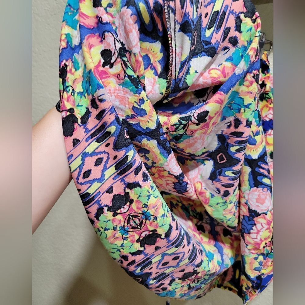 Xhilaration bright graphic print drawstring skirt - Picture 5 of 6